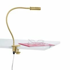 Knapstein LED Klemmleuchte - mit Flexarm, warmweiß, 2 Oberflächen