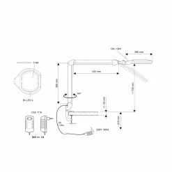 Jakob Maul LED Lupenleuchte, Klemmfuß, weiß, inkl. Dimmer, verstellbar, LED 17 W -Tischleuchten Verkäufe led lupenleuchteklemmfu wei inkldimmerverstellbarled 1028702Maul jakobmaul 8266002