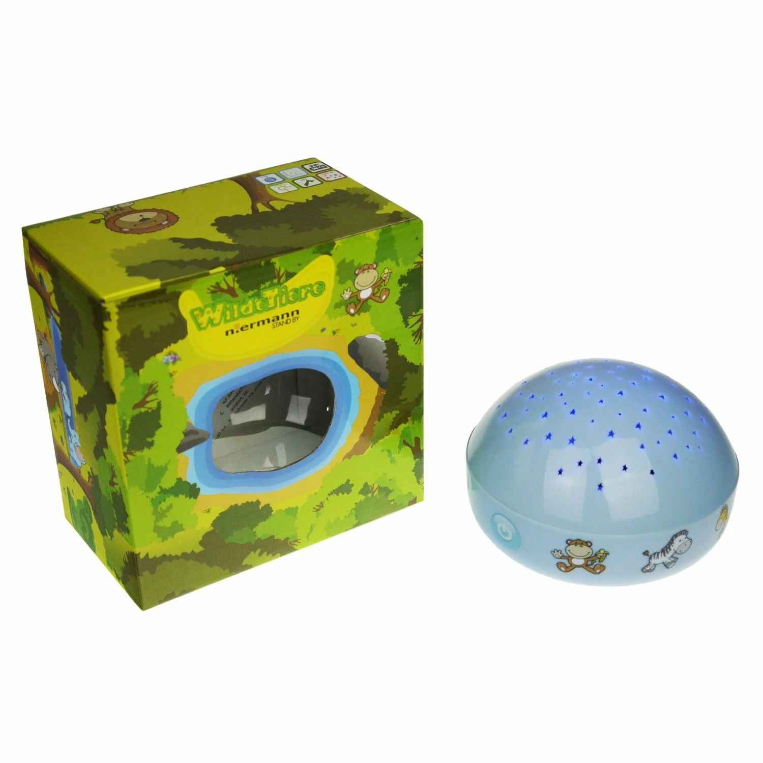 Niermann LED Projektions-Nachtlicht Kinderleuchte mit Farbwechsler und Abschaltautomatik Wilde Tiere 3 Niermann LED Projektions-Nachtlicht Kinderleuchte mit Farbwechsler und Abschaltautomatik Wilde Tiere