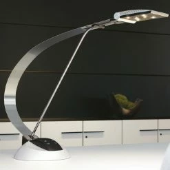 Jakob Maul LED Schreibtischleuchte, gebogen, LED getrennt dimmbar, inkl. 10W LED