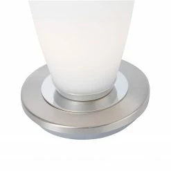 Paul Neuhaus LED Tischleuchte dimmbar warmweiß, G9 3 Watt, oval 11 cm x 33 cm, Opalglas Stahl silber -Tischleuchten Verkäufe led tischleuchte dimmbar warmwei 4027 553 paulneuhaus 402755