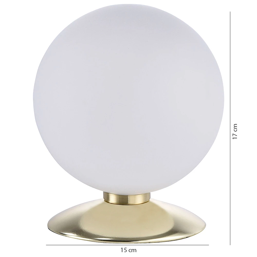 Paul Neuhaus LED Tischleuchte kugelförmig mit 3-Stufen Touchdimmer, 3 Watt warmweiß, Opalglas, in 3 Farben 6 Paul Neuhaus LED Tischleuchte kugelförmig mit 3-Stufen Touchdimmer, 3 Watt warmweiß, Opalglas, in 3 Farben – Bild 4