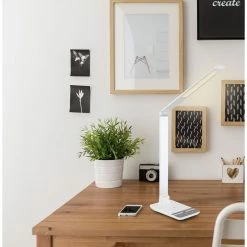 GLOBO LED Tischleuchte Lampe mit Sensor CCT-LichtfarbsteuerungWireless charging USB Anschluss Gesten-Dimmer Tischlampe silberfarben und weiß -Tischleuchten Verkäufe led tischleuchte lampe mit 58425Wam1280x1280 globo 58425w