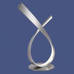 LHG Lights LED Tischleuchte modern geschwungen, dimmbar über Schnurdimmer, 12W warmweiß