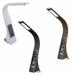 Paul Neuhaus LED Tischleuchte, Display, schwarz o. weiß o. braun