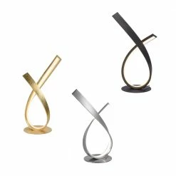 Paul Neuhaus LED Tischleuchte,Metall, goldfarbig, stahlfarbig o. schwarz-rostfarbig