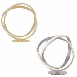 Paul Neuhaus LED Tischleuchte, Schnurdimmer, stahlfarbig o. goldfarbig, warmweiß