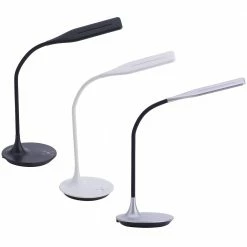 Leuchten Direkt LED Tischleuchte, Schreibtischlampe, Touchdimmer, Flexarm, 3 Farben