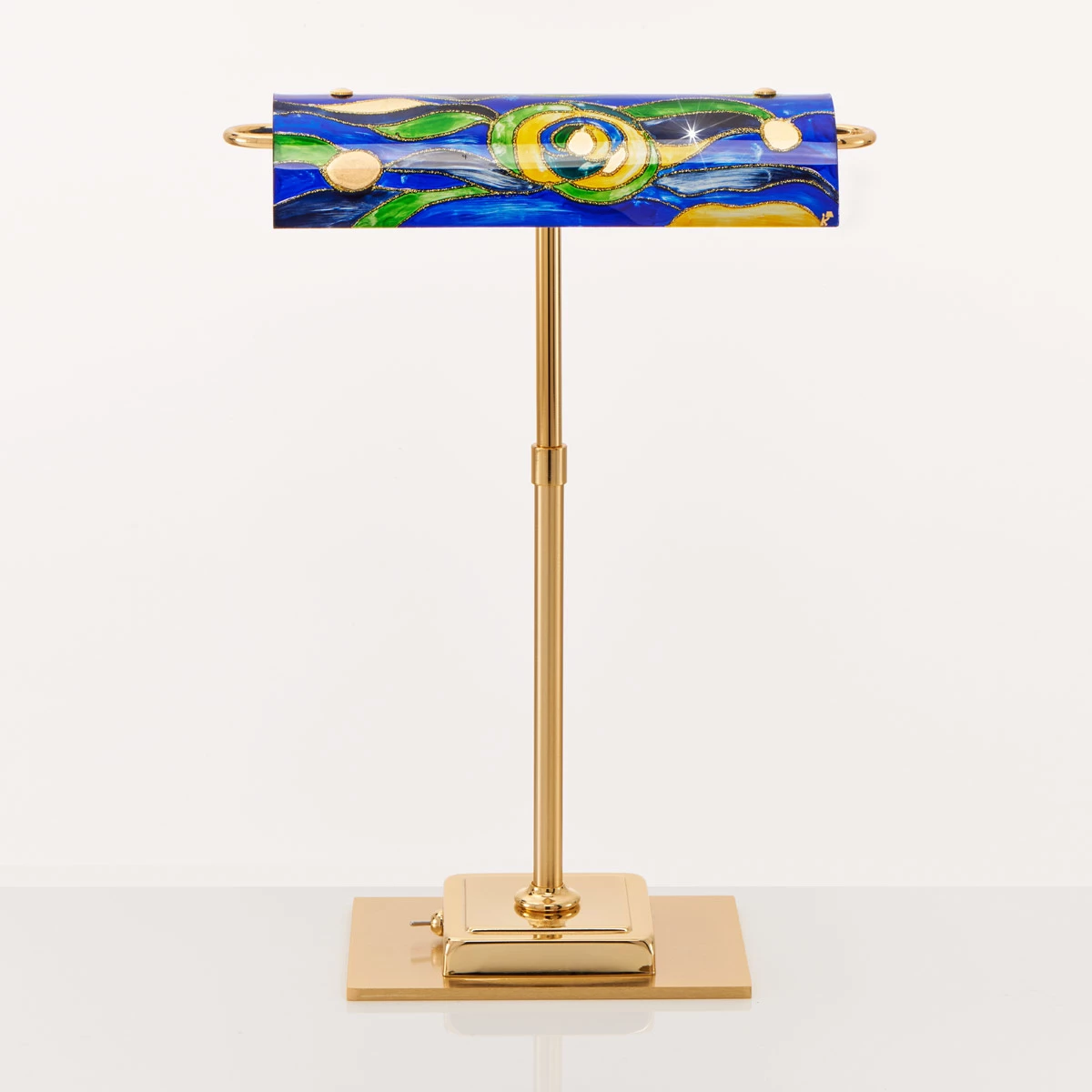 Kolarz LED-Schreibtischleuchte Bankers, Dekor Aqua Blue, verstellbar 4 Kolarz LED-Schreibtischleuchte Bankers, Dekor Aqua Blue, verstellbar – Bild 2