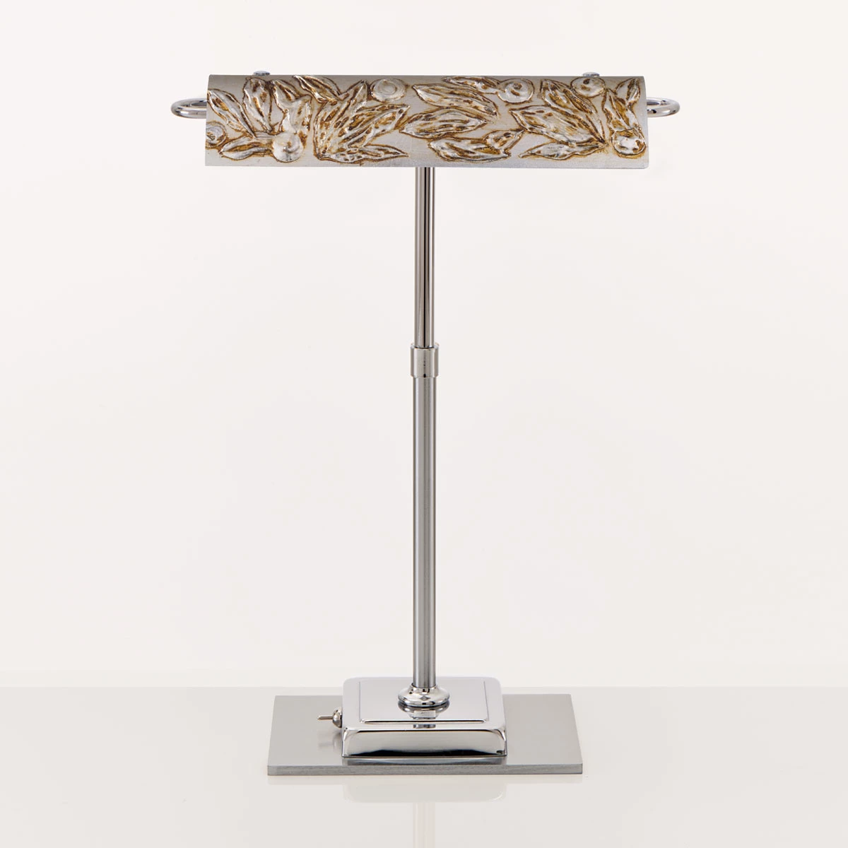 Kolarz LED-Schreibtischleuchte Bankers, Dekor Libertà Silver Antique, Chrom 4 Kolarz LED-Schreibtischleuchte Bankers, Dekor Libertà Silver Antique, Chrom – Bild 2