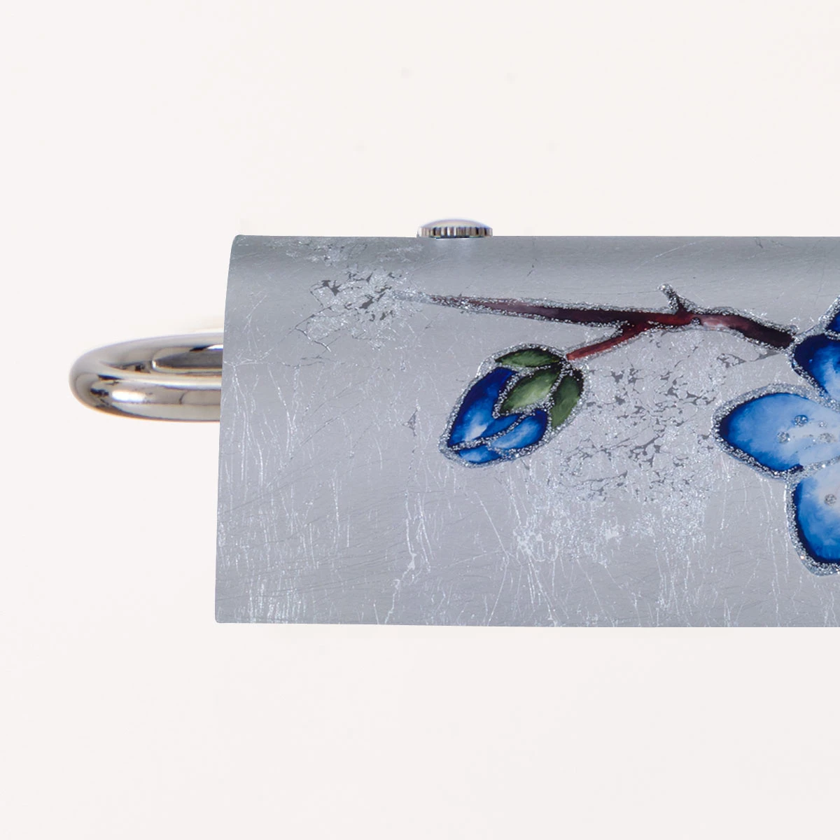 Kolarz LED-Schreibtischleuchte Bankers, Dekor Primavera Silver, Chrom 5 Kolarz LED-Schreibtischleuchte Bankers, Dekor Primavera Silver, Chrom – Bild 3