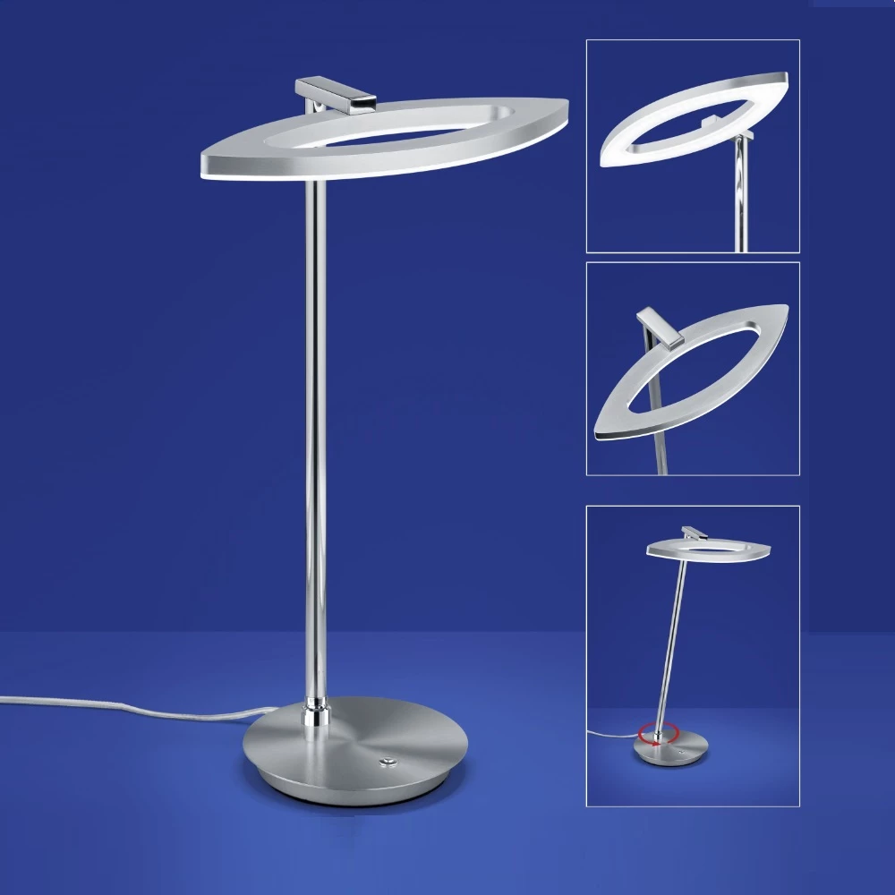 LED-Tischleuchte River Nickel-matt von B-Leuchten 4 LED-Tischleuchte River Nickel-matt von B-Leuchten – Bild 2