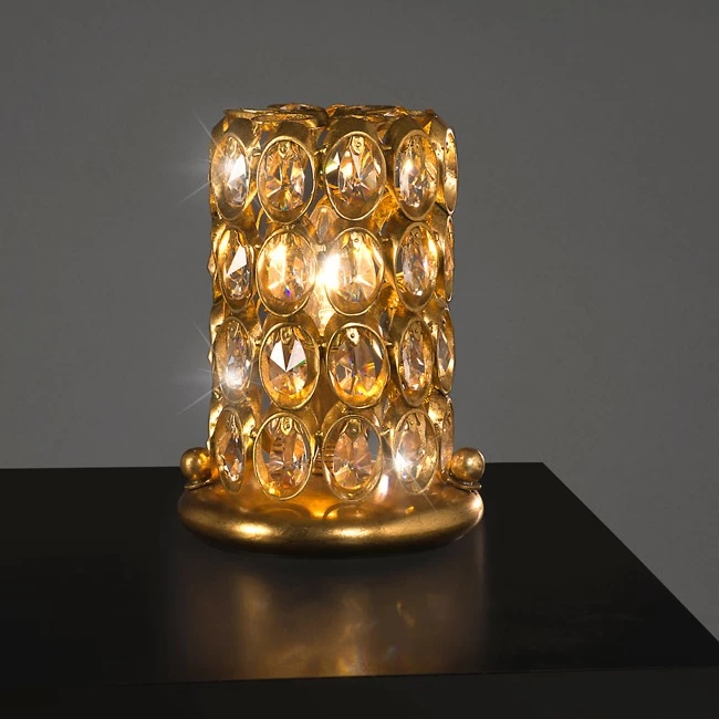 FERRO LUCE Luxuriöse Tischleuchte - Blattgold - Kristallglas 3 FERRO LUCE Luxuriöse Tischleuchte - Blattgold - Kristallglas