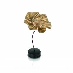 SLAMP Mobile designer LED Tischleuchte LAFLEUR Blume in Gold schwarze deko Akkuleuchte