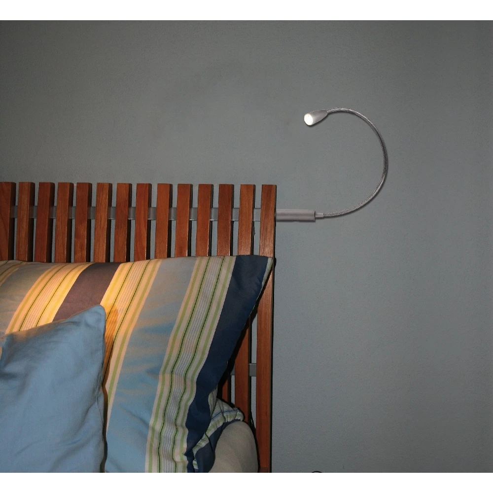 Heitronic Moderne LED Leseleuchte mit Flexarm und Ein-/Ausschalter im Leuchtenkopf warmweiss 5 Heitronic Moderne LED Leseleuchte mit Flexarm und Ein-/Ausschalter im Leuchtenkopf warmweiss – Bild 3