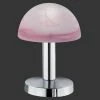 Trio Moderne Tischleuchte Touch me - Chrom, Glas Purpur
