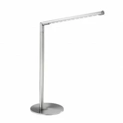 LHG Lights Moderne LED Schreibtischleuchte aus Stahl zum Lesen und Arbeiten mit Schwenkarm 42cm mit Tastdimmer inkl. LED