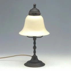 LMS Nostalgische Tischleuchte im Antik-Look - Glas 2 Farben