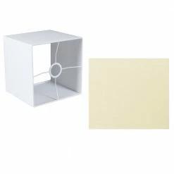 URBAN Quadratischer Lampenschirm E27 Fassung creme oder weiß