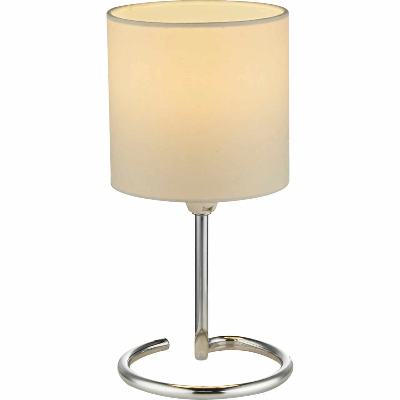 GLOBO runde E14 Tischleuchte aus Stoff Kabel: 120m Tischlampe weiß mit Schalter ø 12 cm 3 GLOBO runde E14 Tischleuchte aus Stoff Kabel: 120m Tischlampe weiß mit Schalter ø 12 cm