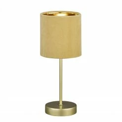 Fischer & Honsel runde E14 Tischleuchte mit Stoffschirm und Schalter ø 13,00 cm in 4 Farben