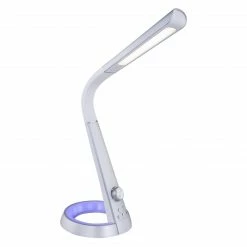 GLOBO runde LED Tischleuchte Lampe mit Sensor CCT-Lichtfarbsteuerung er Sockel 1 Flexo-Arm Flexo USB Charger Nachtlicht RGB 3000-6300K automatischem Farbwechsel Tischlampe silberfarben und weiß -Tischleuchten Verkäufe runde led tischleuchte lampe 58376Sh1280x1280 globo 58376s