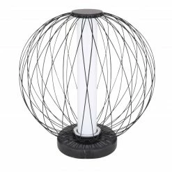 GLOBO runde LED Tischleuchte matt und skandinavische Kugel aus Käfigleuchte LED-Stab innen schwarzes Kabel Tischlampe schwarz und mit Schalter ø 33 cm -Tischleuchten Verkäufe runde led tischleuchte matt 15608TbVersion21280x1280 globo 15608t