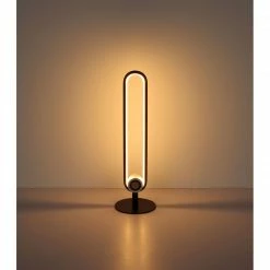 GLOBO runde LED Tischleuchte matt Sockeloben oval mit 5W Lautsprecher Tischlampe schwarz und Schalter ø 15 cm -Tischleuchten Verkäufe runde led tischleuchte matt 58007TLs1280x1280 globo 58007tl