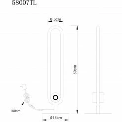 GLOBO runde LED Tischleuchte matt Sockeloben oval mit 5W Lautsprecher Tischlampe schwarz und Schalter ø 15 cm -Tischleuchten Verkäufe runde led tischleuchte matt 58007TLzld1280x1280 globo 58007tl