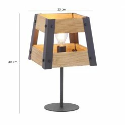 Leuchten Direkt Rustikale Holz Tischleuchte mit Eisenwinkeln und Schalter in Vintage-Filament Style, E27 -Tischleuchten Verkäufe rustikale holz tischleuchte mit 15722 794 leuchtendirekt 1572279