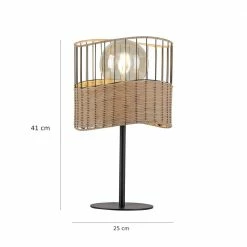 Leuchten Direkt Rustikale Korbleuchte mit Schnurschalter, Eisen Tischleuchte geflochten, schwarz, E27 -Tischleuchten Verkäufe rustikale korbleuchte mitschnurschaltereisen tischleuchte 11150 794 leuchtendirekt 1115079