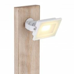 GLOBO schwenkbare LED Strahler Tischleuchte aus Holz und Glas klar gerade mit 1 dreh- schwenkbar Tischlampe weissgetüncht Schalter -Tischleuchten Verkäufe schwenkbare led strahler tischleuchte 56247TWe1280x1280 globo 56247tw