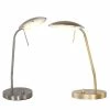 Steinhauer schwenkbare Schreibtischlampe, dimmbar per Drehdimmer, Tischleuchte, gold o. silber, inkl. LED 10 W