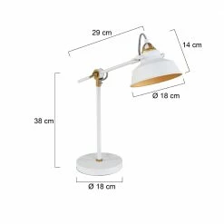 Steinhauer Schwenkbare Tischleuchte Mexlite weiß/gold -Tischleuchten Verkäufe schwenkbare tischleuchte mexlite weigold 1393861 steinhauer 1321w
