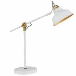 Steinhauer Schwenkbare Tischleuchte Mexlite weiß/gold -Tischleuchten Verkäufe schwenkbare tischleuchte mexlite weigold 1393865 steinhauer 1321w