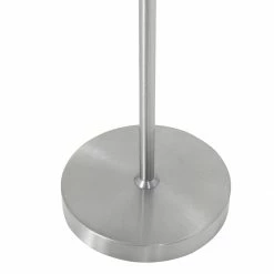 Steinhauer silberfarbene Tischleuchte mit weißem Stoffschirm, Direktschalter, Nachttischlampe, E27, Kopf zylinderförmig -Tischleuchten Verkäufe silberfarbene tischleuchte mit weistoffschirmdirektschalternachttischlampee27kopf 1563ST 5 steinhauer 1563st