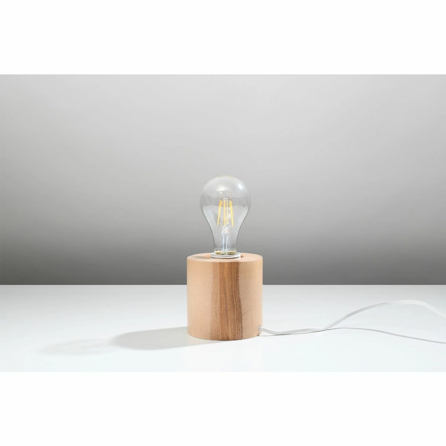 Sollux skandinavische zylindrische E27 Tischleuchte aus Holz Glühbirnen Tischlampe ideal für Filament-Leuchtmittel 10 cm 4 Sollux skandinavische zylindrische E27 Tischleuchte aus Holz Glühbirnen Tischlampe ideal für Filament-Leuchtmittel 10 cm – Bild 2