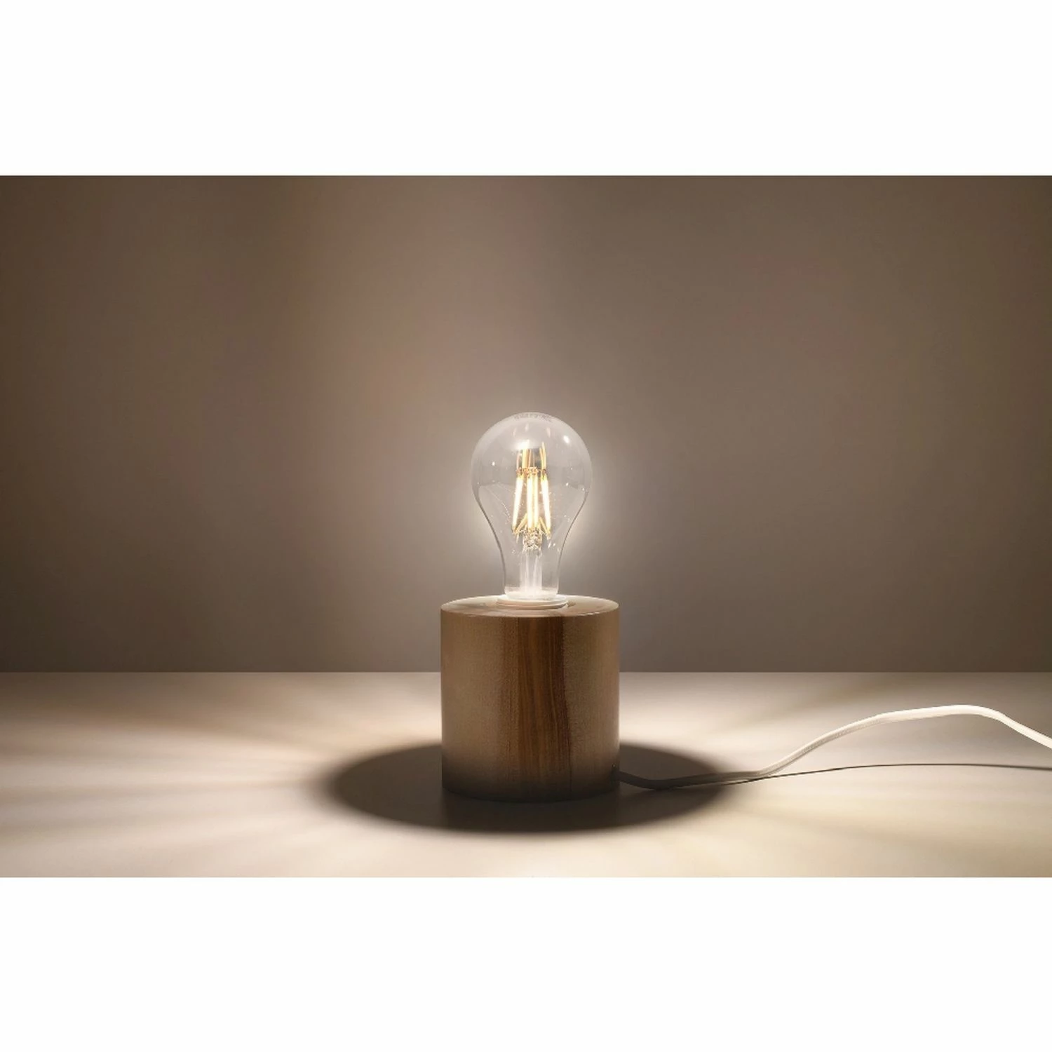 Sollux skandinavische zylindrische E27 Tischleuchte aus Holz Glühbirnen Tischlampe ideal für Filament-Leuchtmittel 10 cm 3 Sollux skandinavische zylindrische E27 Tischleuchte aus Holz Glühbirnen Tischlampe ideal für Filament-Leuchtmittel 10 cm