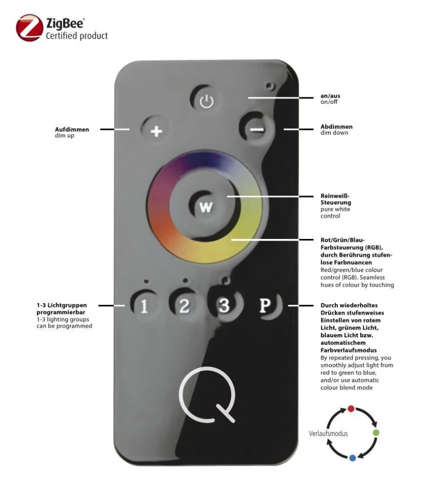 Paul Neuhaus Smart Home Tischleuchte Q®-RILLER 7 Paul Neuhaus Smart Home Tischleuchte Q®-RILLER – Bild 5