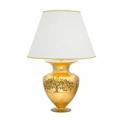 Kolarz Tischleuchte Anfora, Dekor Albero Multi, handgefertigt, 90cm hoch