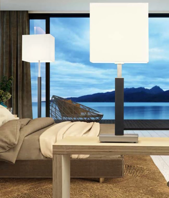 Herbert Schmidt Tischleuchte Cube mit Stoffschirm in Weiß - 2 Größen 4 Herbert Schmidt Tischleuchte Cube mit Stoffschirm in Weiß - 2 Größen – Bild 2