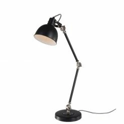 Steinhauer Tischleuchte Dominique in schwarz