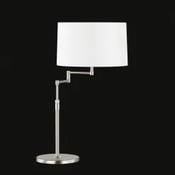 Hufnagel Tischleuchte Loop höhenverstellbar, Chintzschirm, 2 Versionen