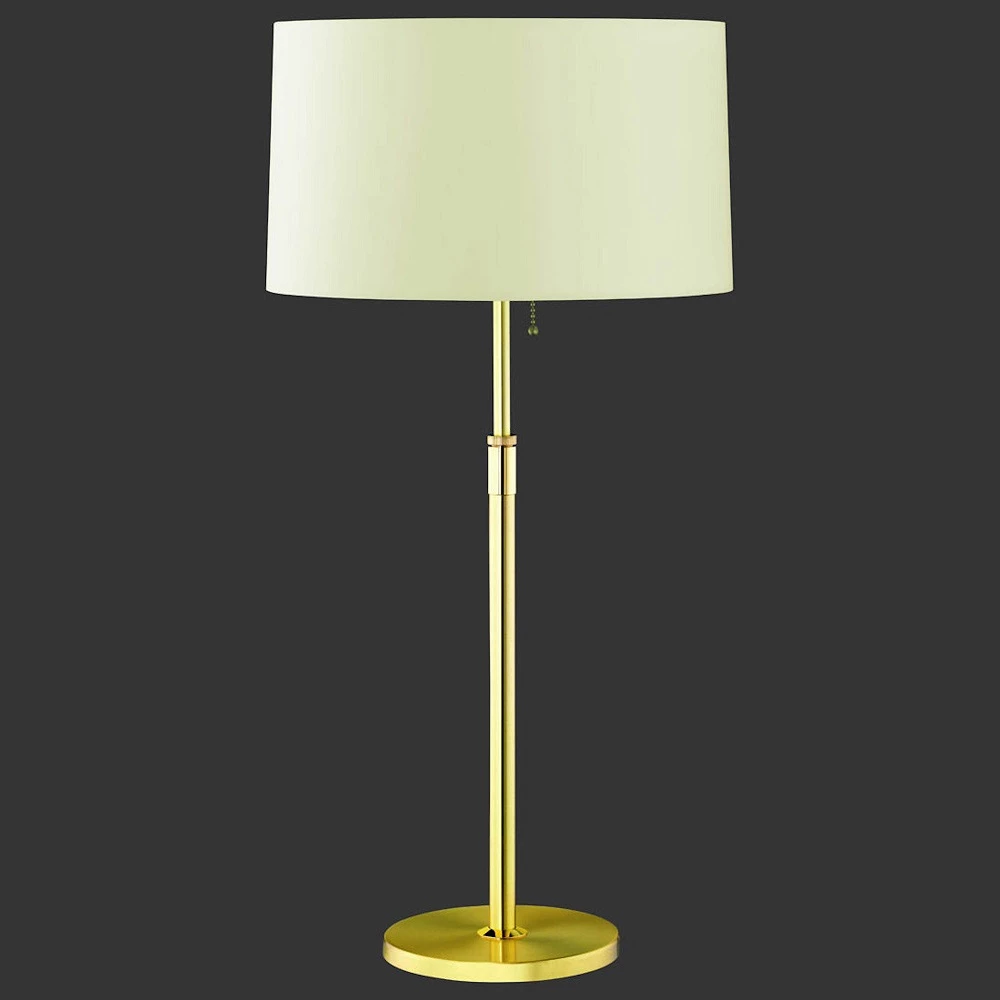 Hufnagel Tischleuchte Loop Messing matt / blank, Schirm Creme 3 Hufnagel Tischleuchte Loop Messing matt / blank, Schirm Creme