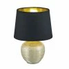 Reality Tischleuchte Luxor Vase Gold, Schirm Schwarz, H 26cm -Tischleuchten Verkäufe tischleuchte luxor vase goldschirm 1223802 reality r50621079