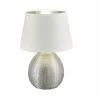 Reality Tischleuchte Luxor Vase Silber, Schirm Weiß, H 35cm -Tischleuchten Verkäufe tischleuchte luxor vase silberschirm 1223751 reality r50631089