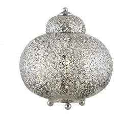 Searchlight Tischleuchte Maroccan Fretwork - bauchige Form