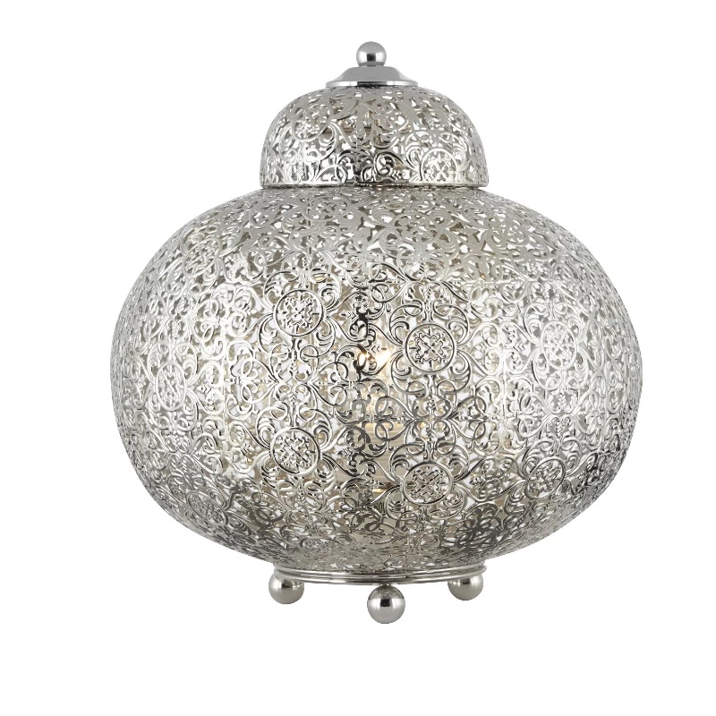 Searchlight Tischleuchte Maroccan Fretwork - bauchige Form 3 Searchlight Tischleuchte Maroccan Fretwork - bauchige Form