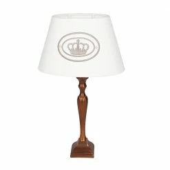 Dirk Davids Leuchten GmbH Tischleuchte mit bronzefarbigem Fuß und edlem Stoffschirm