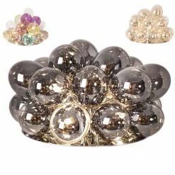 By Rydens Tischleuchte mit Glaskugeln, buntes Glas, G9, skandinavisch elegant, in 3 verschiedenen Farben